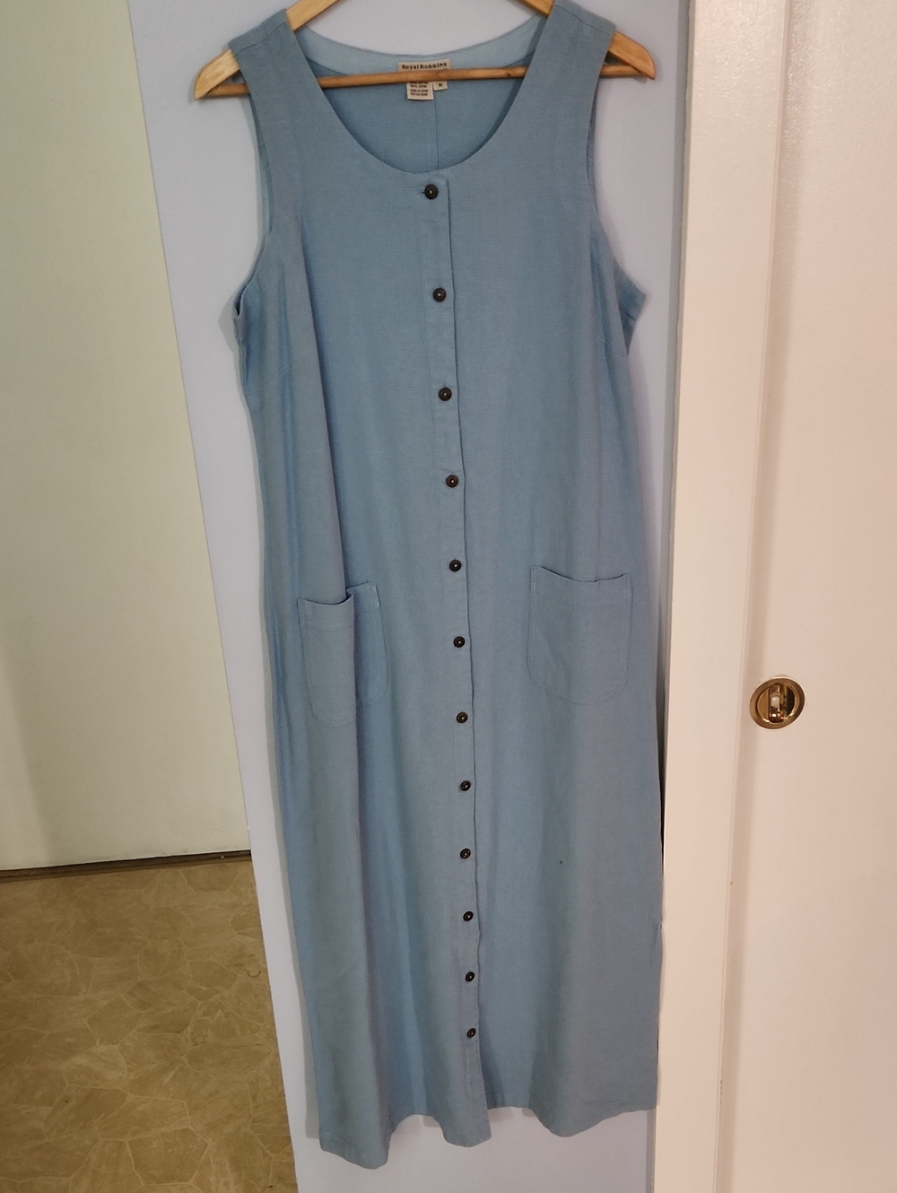 Light Blue 100% Cotton Retro Dress